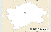 Classic Style Simple Map of Praha, single color outside