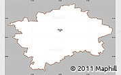 Gray Simple Map of Praha, cropped outside