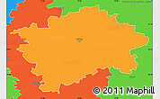 Political Simple Map of Praha