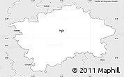 Silver Style Simple Map of Praha