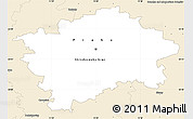 Classic Style Simple Map of hl.m. Praha