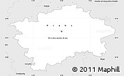 Silver Style Simple Map of hl.m. Praha