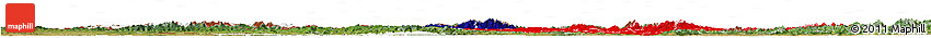 Flag Horizon Map of Czech Republic, satellite outside, flag aligned to the middle
