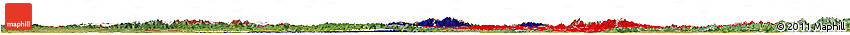 Flag Horizon Map of Czech Republic, satellite outside, flag rotated
