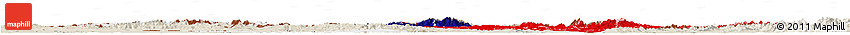 Flag Horizon Map of Czech Republic, shaded relief outside, flag aligned to the middle