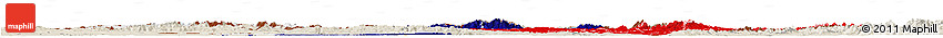 Flag Horizon Map of Czech Republic, shaded relief outside, flag rotated