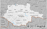 Gray 3D Map of Jihočeský kraj