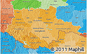 Political Shades 3D Map of Jihočeský kraj