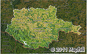 Satellite 3D Map of Jihočeský kraj, darken