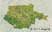 Satellite 3D Map of Jihočeský kraj, lighten