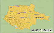 Savanna Style 3D Map of Jihočeský kraj, single color outside