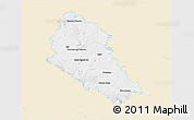 Classic Style 3D Map of České Budějovice, single color outside