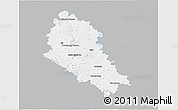 Gray 3D Map of České Budějovice, single color outside