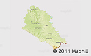 Physical 3D Map of České Budějovice, cropped outside