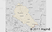 Shaded Relief 3D Map of České Budějovice, desaturated