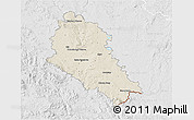 Shaded Relief 3D Map of České Budějovice, lighten, desaturated