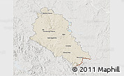 Shaded Relief 3D Map of České Budějovice, lighten, semi-desaturated