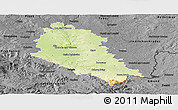 Physical Panoramic Map of České Budějovice, darken, desaturated