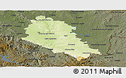 Physical Panoramic Map of České Budějovice, darken