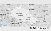 Silver Style Panoramic Map of České Budějovice