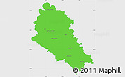 Political Simple Map of České Budějovice, single color outside