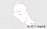 Silver Style Simple Map of České Budějovice, cropped outside