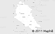 Silver Style Simple Map of České Budějovice