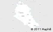 Silver Style Simple Map of České Budějovice, single color outside