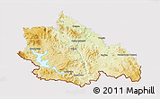 Physical 3D Map of Český Krumlov, cropped outside