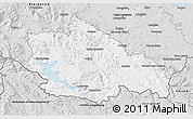 Silver Style 3D Map of Český Krumlov