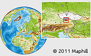 Physical Location Map of Český Krumlov, highlighted country, highlighted parent region
