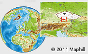 Physical Location Map of Český Krumlov, highlighted country