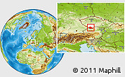 Physical Location Map of Český Krumlov, highlighted parent region