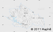 Silver Style Map of Český Krumlov, single color outside