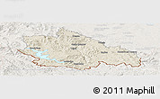 Shaded Relief Panoramic Map of Český Krumlov, lighten