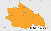 Political Simple Map of Český Krumlov, single color outside