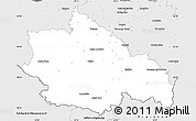 Silver Style Simple Map of Český Krumlov