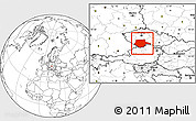 Blank Location Map of Jihočeský kraj
