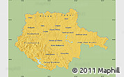 Savanna Style Map of Jihočeský kraj, single color outside