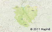 Physical 3D Map of Písek, lighten