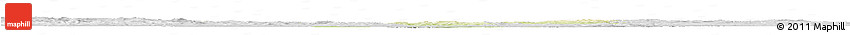 Physical Horizon Map of Písek, lighten, desaturated