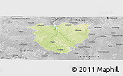 Physical Panoramic Map of Písek, desaturated