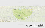 Physical Panoramic Map of Písek, lighten