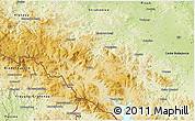 Physical 3D Map of Prachatice