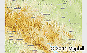 Physical Map of Prachatice