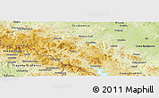 Physical Panoramic Map of Prachatice