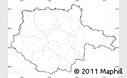 Blank Simple Map of Jihočeský kraj, cropped outside, no labels