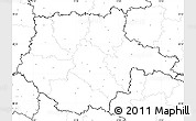 Blank Simple Map of Jihočeský kraj, no labels