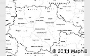 Blank Simple Map of Jihočeský kraj