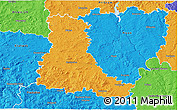 Political 3D Map of Strakonice